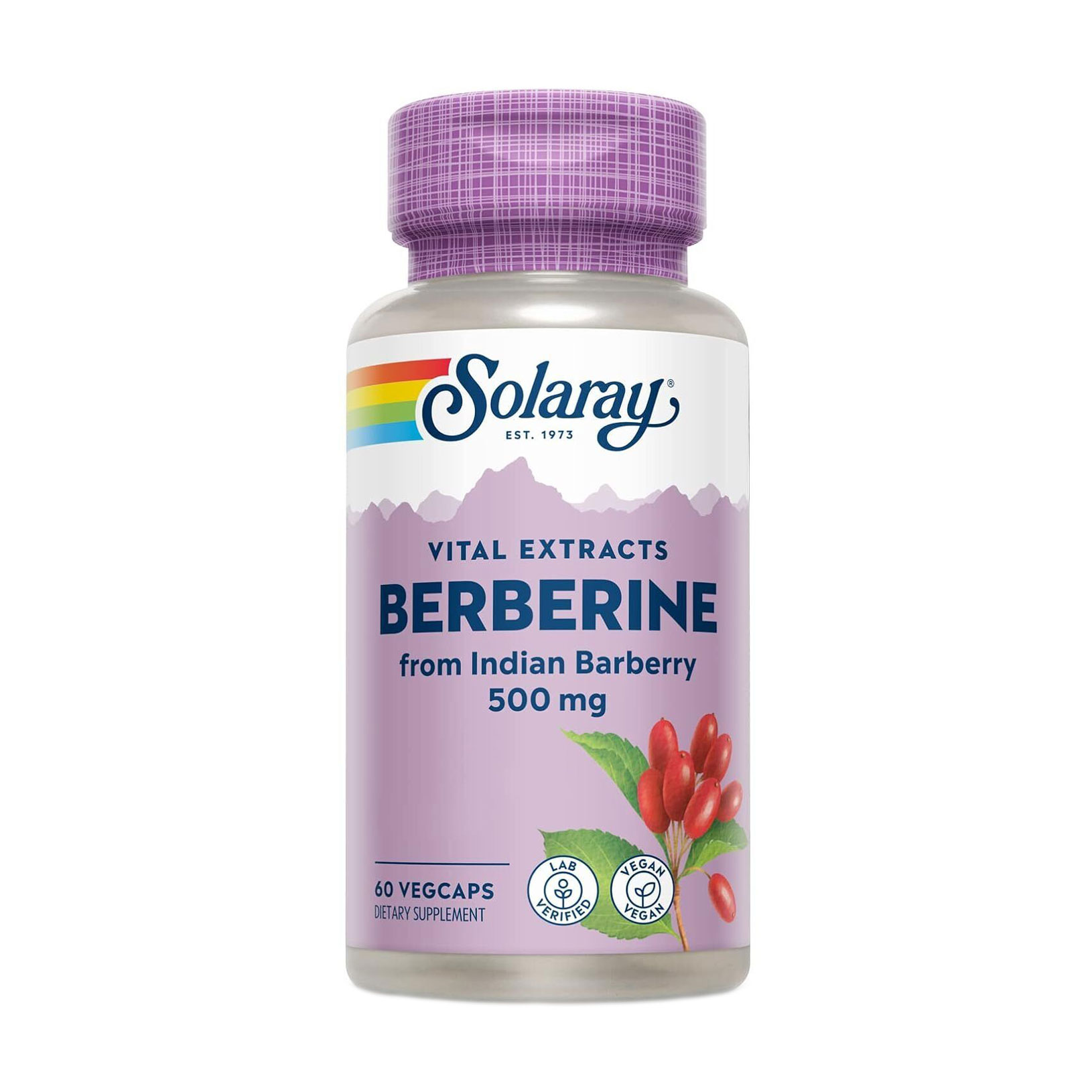 Берберин Solaray Berberine 500 мг, 60 капсул